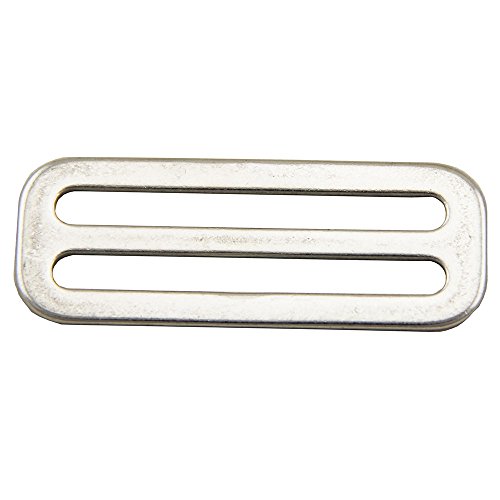 UP100 3pcs 316 Stainless Steel Webbing Keeper Clip 2 inch Scuba Diving Belt Keeper Clip (no Wave, 2 inch)