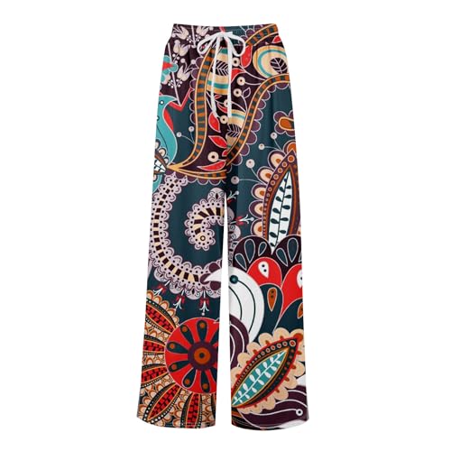Palazzo Pants for Women Casual Summer Boho Wide Leg Pants High Waist Lounge Pant 2025 Beach Vacation Outfits3