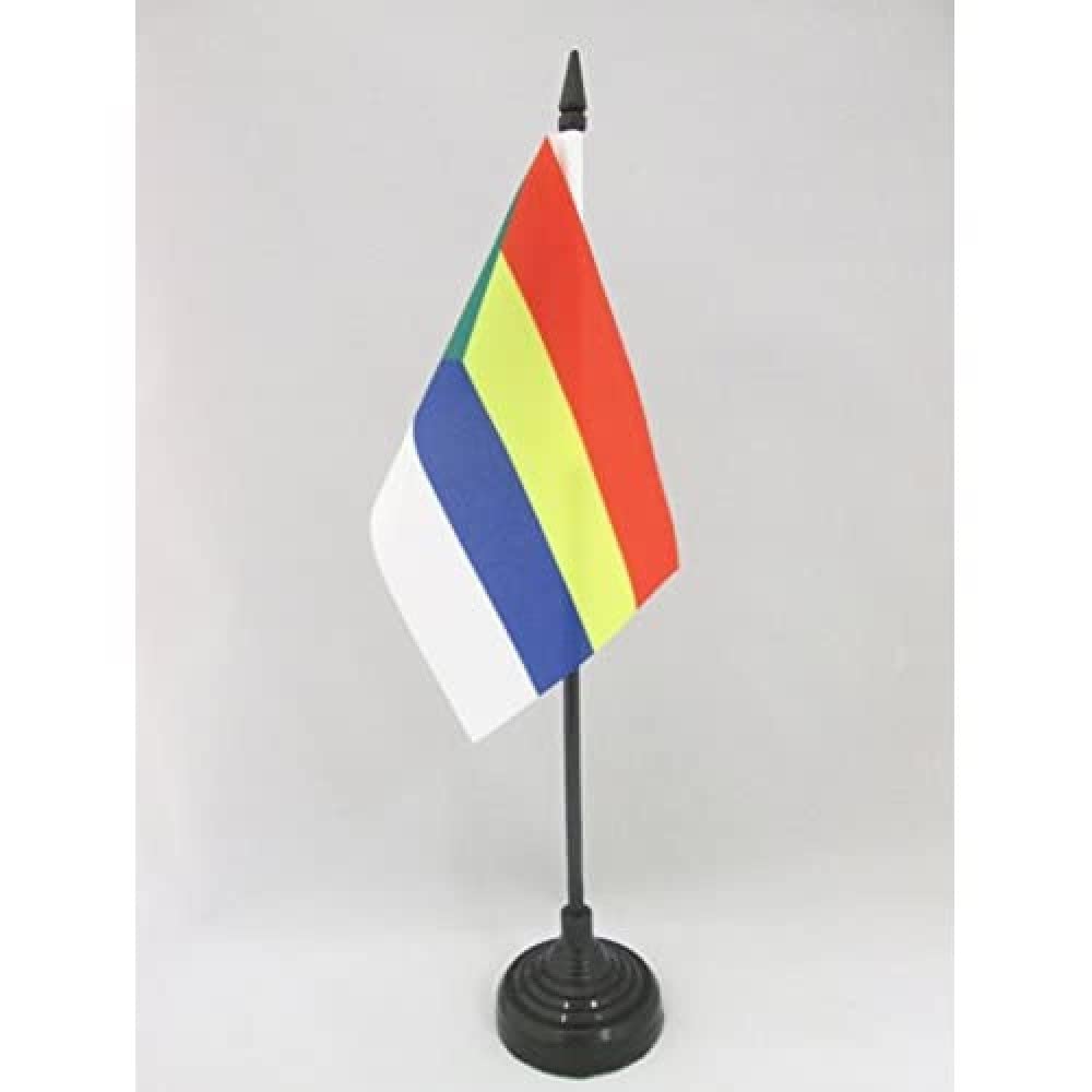 AZ FLAG, Druze Table Flag 4'' x 6'', islamic Office Mini Banner 100% Polyester 15 x 10 cm