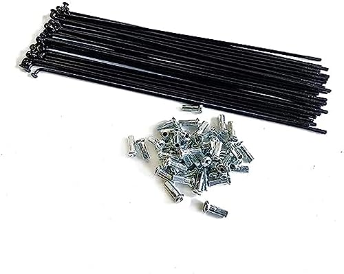 ZOCKZ 13G Ebike Spokes Diameter 2.3mm E-Bike high-Carbon Steel Spokes,20 Pcs J Bend Bicycle Spokes with 12 mm Nipples for MTB Ebike Tricycle Bicycle (127mm)