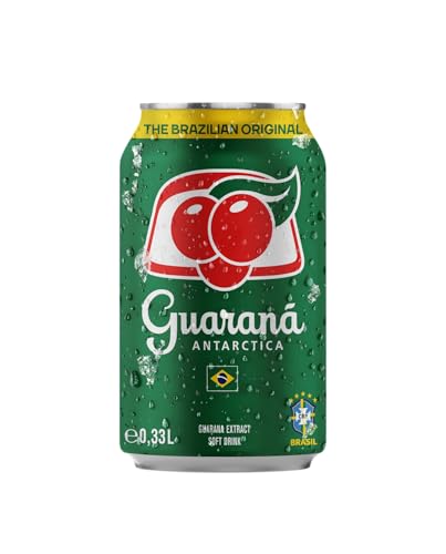 Guaraná Antarctica Original Soft Drink The Brazilian Original Guaraná Soft Drink 330 ml Can | Guaraná Soda (Pack of 24)