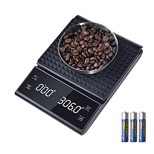 Digital Coffee Scale, Espresso Scale,Weigh Coffee Scale With Timer 3Kg/0.1G High Precision | Great For Pour Over Coffee, Espresso, French Press And General Kitchen Use #TOP7