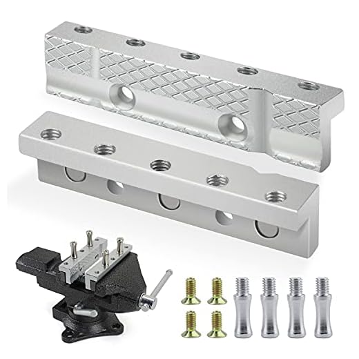 Vise Jaw pads Multipurpose 3.3” Magnetic Vise Jaws Covers with Clamp Post for Clamping Flat, Round or Irregular Objects Use on Bench Vise Jaw Size Under 4 Inch