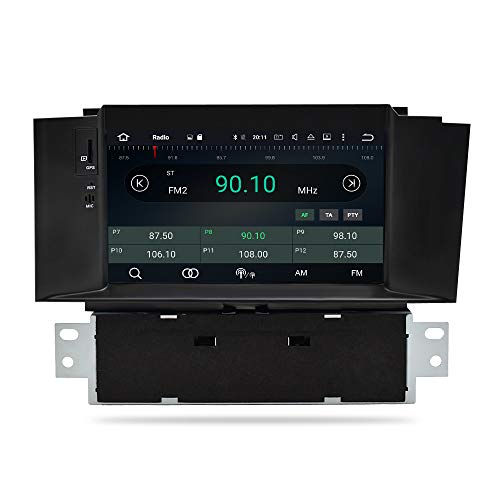 Sunshine Fly 7 pulgadas Android 9.0 Quad Core 1024 x 600 pantalla táctil capacitiva 2 DIN Auto DVD GPS Radio Estéreo para C4 C4L DS4 2011-2015