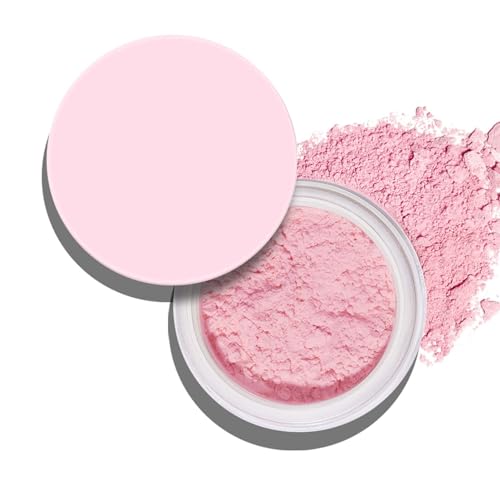 EONFAVE Rosa Soft Matt Loses Puder, Seidig & Verwischend Loose Powder, Tone-up Fixing Powder für Minimiert Poren & Feine Linien, Erzeugt Einen Weichen Fokus-Effekt für alle Hauttypen