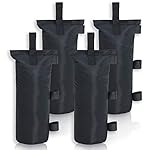 MASTERCANOPY 112lbs Canopy Weight Sandbags,Without Sand (5"x18",Black)