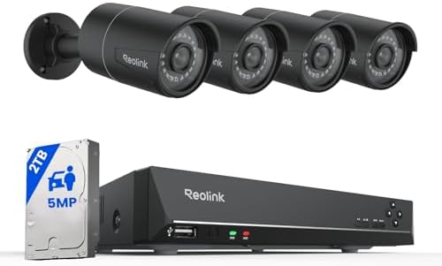 REOLINK 5MP PoE IP camera kit with smart detection and 2560 x 1920 resolution