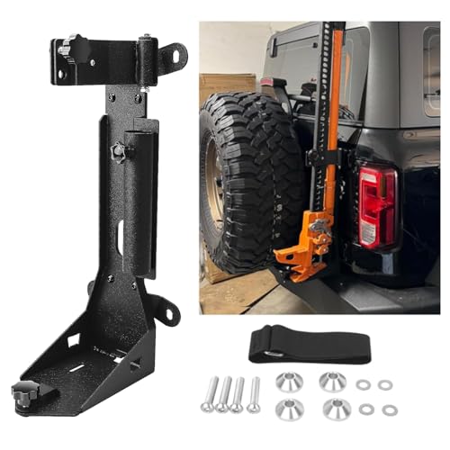 GLOBLED High Lift Jack Mount Carrier Mounting Brackets Rear Hi Lift Jack Mount Compatible with Ford Bronco Offroad 2/4 Door 2021 2022 2023 2024