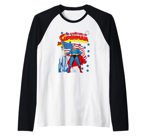 Superman Save The World Maglia con Maniche Raglan