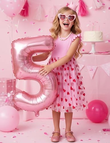 Image of PATPAT Girls Sequin Polka Dot Tutu Princess Birthday Party Dresses 3-4T