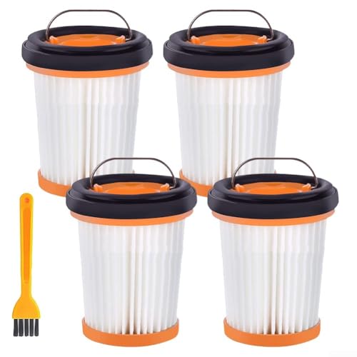 Entgoinggo Juego de 4 filtros para aspiradoras de mano Shark W1 W2 W3 WV200 WV205, filtros de polvo fino lavables