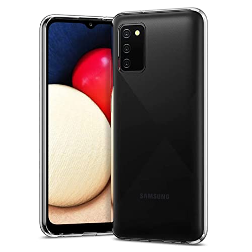 Image of Case Creation New Samsung M02s Premium Imported 0.3mm Crystal Clear Totu Silicone Transparent Flexible Soft Corner Protection with TPU Slim Back Case Color Variation Cover for M02s