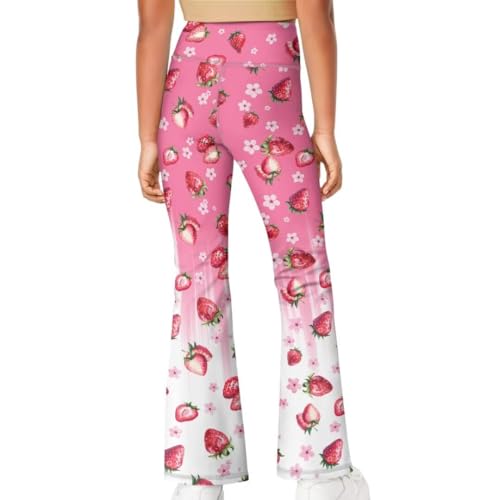 Image of Girls Flare Leggings 5-14T Cute Bell Bottoms for Girl Yoga Pants for Gym