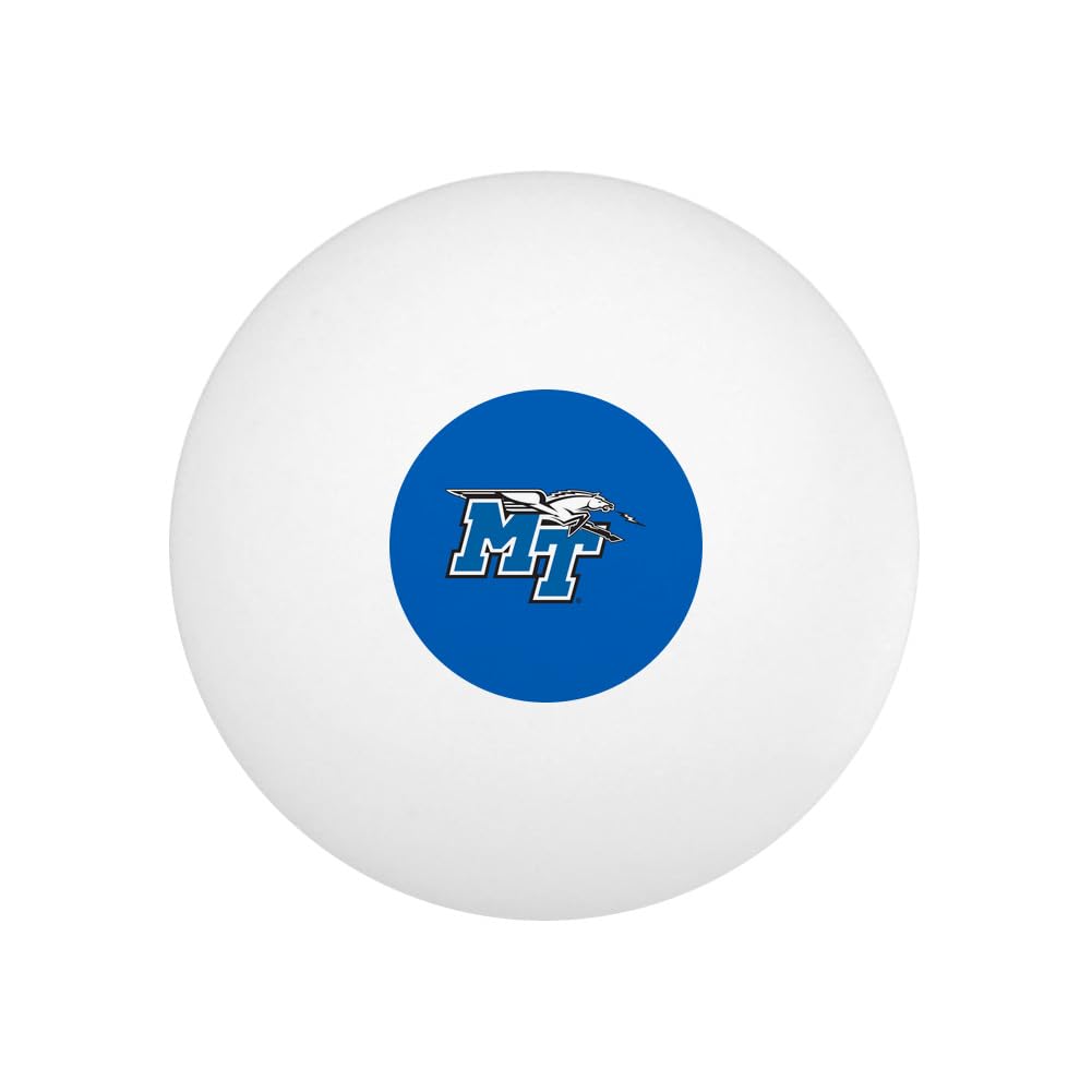 GRAPHICS & MORE Middle Tennessee State Primary Logo Novelty Table Tennis Ping Pong Ball 12 Pack with Storage Bag