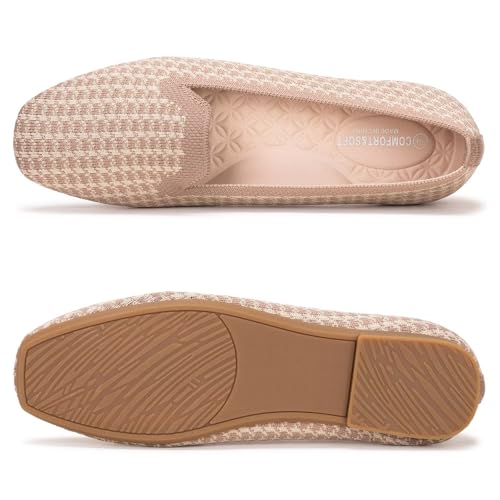 Image of Frank Mully Women's Loafer Flats Square Toe Comfortable Office Work Shoes, Cute Penny Loafer Slip On Walking Driving Shoes