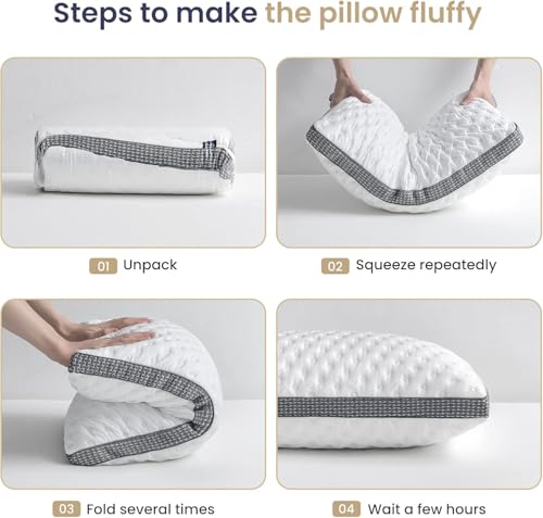 Set 2 Almohadas espuma viscoelástica Queen ajustable miniatura 7