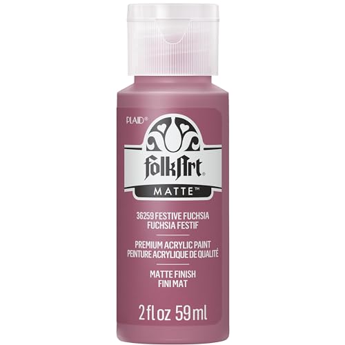 Folkart Matte Acrylic Paint 2oz-Festive Fuschia -FAAC2OZ-36259