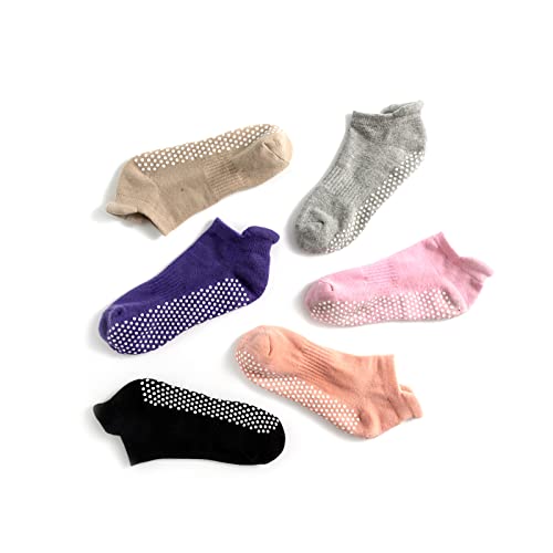 Grip Socks for Women Pilates Yoga, Non Slip Hospital Socks with Grippers for Women,Grippy Sticky Socks with Cushion for Barre - Image 5