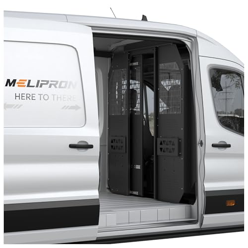 Image of MELIPRON Van Partition with Sliding Door Fits for Ford Transit Mid Roof