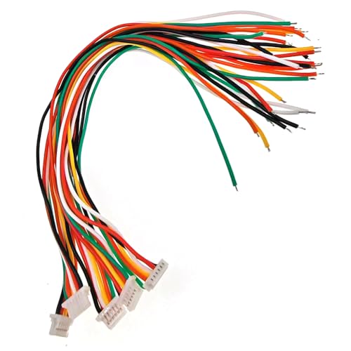 Câble en silicone FPV 3 en 1 JST-SH1.0 6 broches 200mm pour circuit imprimé PCB (Lot de 5)