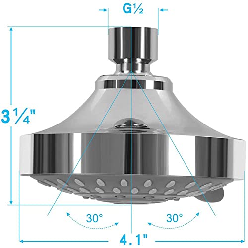 Pommeau de douche haute pression anti-calcaire pour faible pression d'eau - 4