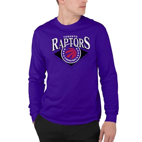 Toronto Raptors NBA Court Classic - Officially Licensed Adult Long Sleeve T-Shirt Purple
