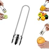 Fruit and Vegetable Corer Tool, 2026 Upgraded Reusable Stainless Steel Red Bell Pepper Seed Corer Tool for Pineapple Apple Pear Pepper Tomato for Vegetables Fruit Kitchen Gadget (1pcs)