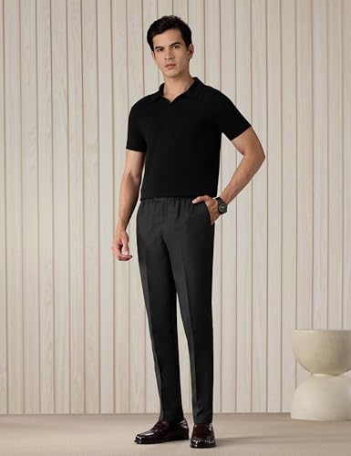 Image of Amazon Brand - Symbol Men Relaxed Smart Casual Trouser (Fully Elasticated Waistband | Polyester Blend | Pants)