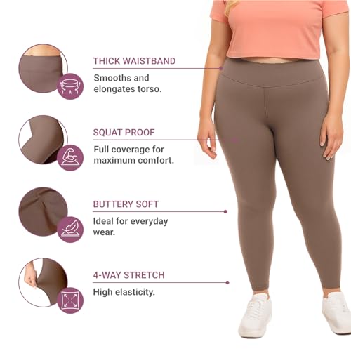 Image of SATINA High Waisted Leggings for Women - Comfortable and Stretchy in Versatile Sizes and Colors