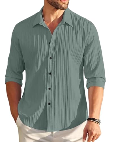 Image of ROYALSCOUT Men's Popcorn Full Sleeves Casual Shirt | Men Stylish Regular Fit | Button-Down Stylish Shirt for Party & Casual Wear