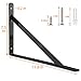STARVAST 4 Pack Heavy Duty Shelf Brackets 11.8 x 7.5 inch, Floating Shelves Black Triangle Shelf Brackets, 90 Degree Angle Wall Mounted Shelf Supporter Corner Bracket (300x190mm)