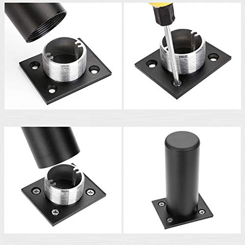 Patas para muebles negras de 20 cm regulables para sofás y armarios 6