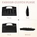 Imagen de RAVUO Bolso Fiesta Mujer Bolso Mano Cartera de Mano de Cuero PU Bolso Bandolera Clutch Bolso Fiesta Negro para Boda Bombonera Ceremonia Novia Baile