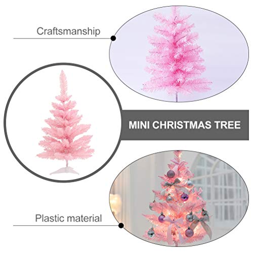 Mini árvores de Natal rosa BESPORTBLE, árvore de Natal artificial, 60 cm, árvore de Natal, pinheiro,