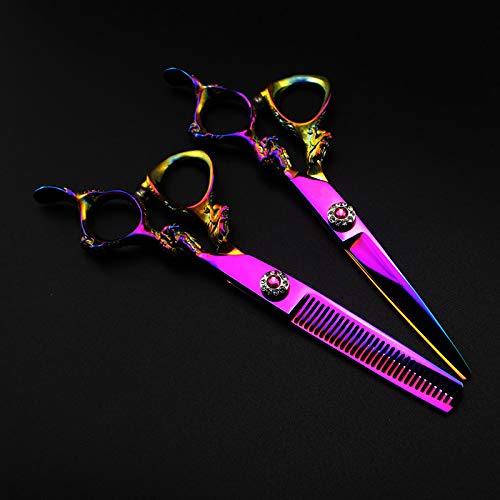 Ciseaux De Coiffure, 6 Pouces, JP 440C, Acier, Motif Dragon Arc-en-Ciel, Ciseaux De Coiffure, Ciseaux À Effiler, Ciseaux De Coiffeur