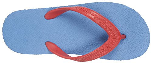 Image of Ortho + Rest Unisex Blue and Red Flip-Flops - 7 UK /India (Men 40 EU)(Women 39 EU)(R999bluered 7)