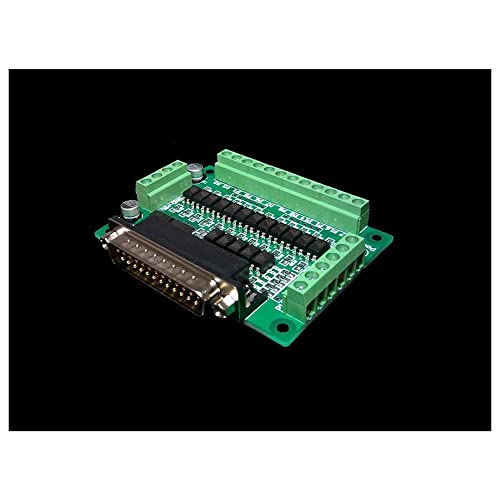CNC 25P Parallel Port Interface Board 5DI 12DO Optical Isolation KCAM4 MACH3 EMC2/linuxcnc