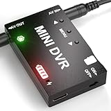 Mini FPV DVR Module, Rechargeable Portable Audio Video DVR Recorder for RC FPV Car Boat, NTSC PAL Switchable, Support 32GB TF Card