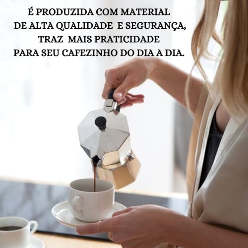 Cafeteira Italiana Inox Moka 450ml 9 Xícaras Café Expresso