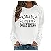 LIEIKIC Damen Sweatshirt Langarmshirt Briefdruck Pullover Herbst Winter Bluse Tops Oberteile