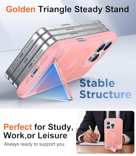 Image of Magnetic Compatible with iPhone 16 Pro Case, [Built-in Invisible Kickstand][Compatible with MagSafe][Military Grade Shockproof] Slim Translucent Matte Phone Case for iPhone 16 Pro 6.3 inch