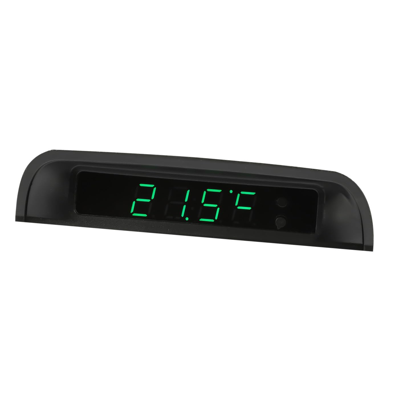 Reloj para Coche Solar de Alta Precisión con Termómetro Pantalla LED Luminosa y Fácil Instalación sin Necesidad de Taladro para Vehículo y Diario
