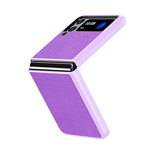 REKALRO Coque Galaxy Z Flip 4, Ultra-Mince Antichoc Protetive Anti-Slip Z Flip 4 5G Case avec All Inclusive Wireless Charging Compatible Cover Case pour Samsung Galaxy Z Flip 4 (Violet) Cover