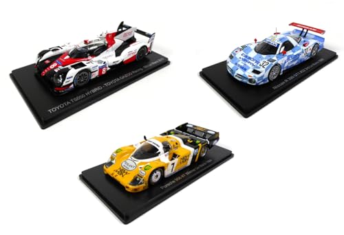 OPO 10   Lote de 3 Coches 24h Le Mans Spark 1/43 Toyota TS050 2017 + Porsche 956 1984 + Nissan R390 GT1 1998 / LM01+03 05
