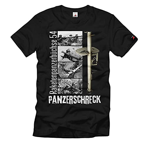 T-shirt Panzerschreck RPzB 54 noir grande taille vêtement pour rassemblement militaire
