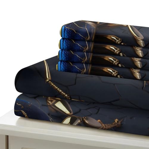 Housse de couette méduses lumineuses 260x220 d'une douceur exceptionnelle en 3D