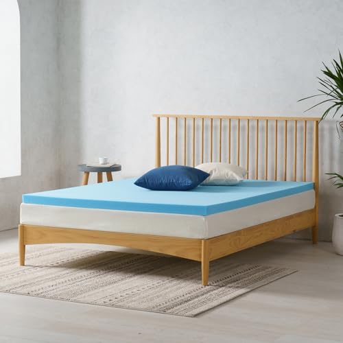 Image of ZINUS 2 Inch Green Tea Cooling Gel Memory Foam Mattress Topper, Smaller, More Convenient WonderBox Packaging, Cooling Gel Foam, CertiPUR-US Certified, Full