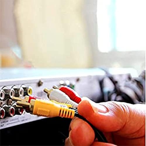 Generisch Cable de audio de 3,5 mm, cable de audio de vídeo de 3,5 mm, estéreo, accesorios de audio de alta velocidad, 6 pines, 3 macho a 3 macho, cable compuesto para televisores y ordenadores - imagen 3