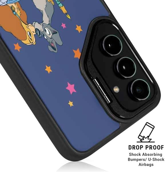 Skinit Kickstand Phone Case Compatible with Galaxy S25 - Officially Licensed Disney Lady & The Tramp Bella Notte Design