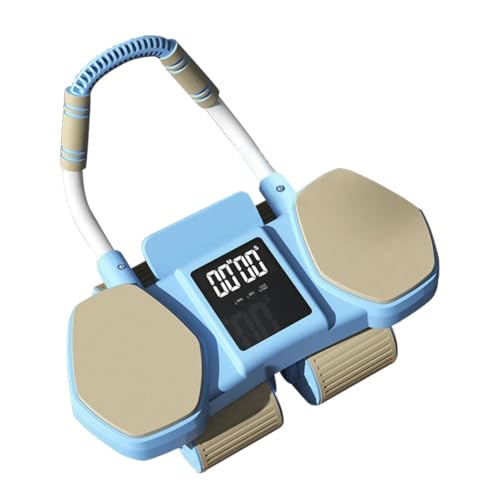 Rodillo abdominal de rebote automático, rodillo de máquina de ejercicio abdominal, rueda de rodillo abdominal de rebote automático con soportes de codo con temporizador para el hogar